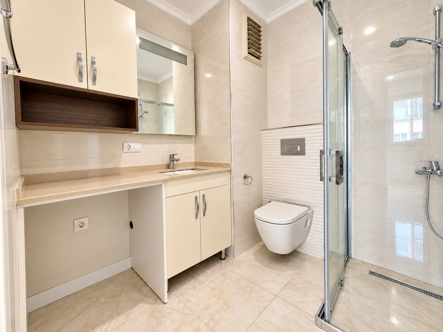 Bathroom with shower enclosure